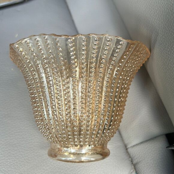 Vintage Glass luster shade Beaded Ribbed beads - Picture 1 of 6